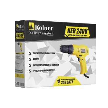 Дрель-шуруповерт сетевая Kolner KED 240V 240Вт 13Нм