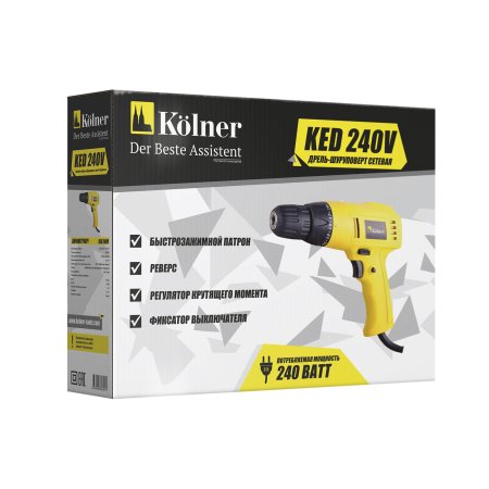 Дрель-шуруповерт сетевая Kolner KED 240V 240Вт 13Нм