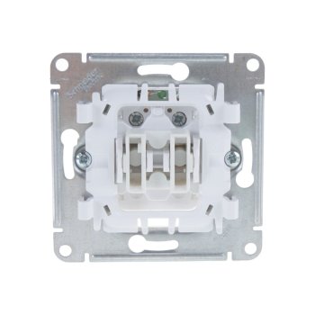 Выключатель встраиваемый Schneider Electric Glossa 1 кл. белый с подсветкой
