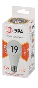 Лампа светодиодная Эра E27 19Вт 2700К теплый белый свет