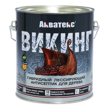 Антисептик Акватекс ВИКИНГ декоративный белый 2,5 л
