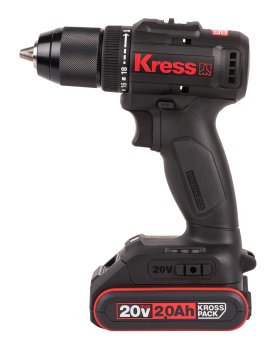 Дрель-шуруповерт аккумуляторная KRESS KU212.1 Li-lon 20В 2x2Ач 50Нм