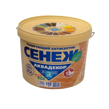 Антисептик Сенеж Аквадекор декоративный дуб 9 кг