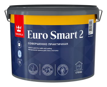 Краска водно-дисперсионная Tikkurila Euro Smart 2 основа для колеровки основа А 9 л