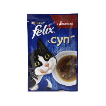 Корм консервированный для кошек Felix Суп говядина 48г