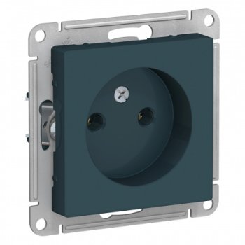 Розетка силовая встраиваемая Schneider Electric AtlasDesign без заземления изумруд