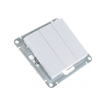 Выключатель встраиваемый Schneider Electric AtlasDesign 3 кл. белый без подсветки