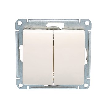 Выключатель встраиваемый Schneider Electric Glossa 2 кл. бежeвый без подсветки