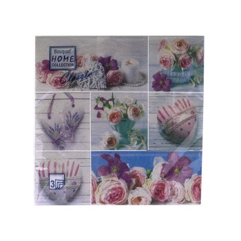 Салфетки бумажные Home Collection Classic Романтика 33х33см 20шт