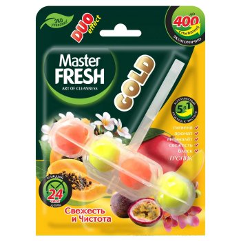 Блок для унитаза Master Fresh 77г для унитаза GOLD  DUO EFFE  1 шт.