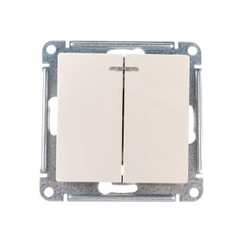 Выключатель встраиваемый Schneider Electric AtlasDesign 2 кл. бежeвый с подсветкой