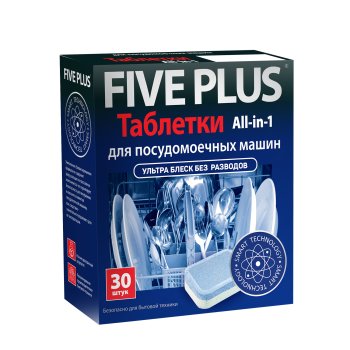 Таблетки для посудомоечной машины Five Plus Five Plus 575г 30шт