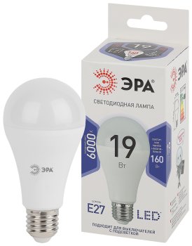 Лампа светодиодная Эра E27 19Вт 6000К холодный белый свет