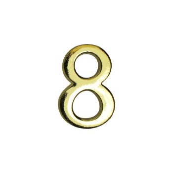 Цифра дверная №8 золото металл