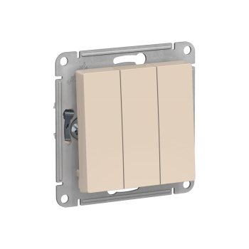 Выключатель встраиваемый Schneider Electric AtlasDesign 3 кл. бежeвый без подсветки