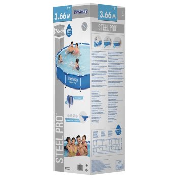 Бассейн каркасный Bestway Steel Pro 366х366х76 см 6 473 л