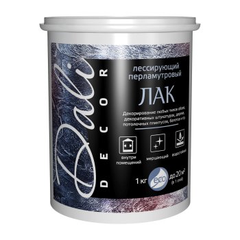 Лак DALI-DECOR лессирующий защитно-декоративный бесцветный 1 кг перламутровый