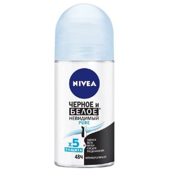Дезодорант Nivea Невидимая защита Пьюр ролик,  50 мл для женщин