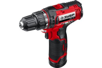 Дрель-шуруповерт аккумуляторная Зубр ДШЛ-125-22 Li-lon 12В 2x1,3Ач 25Нм
