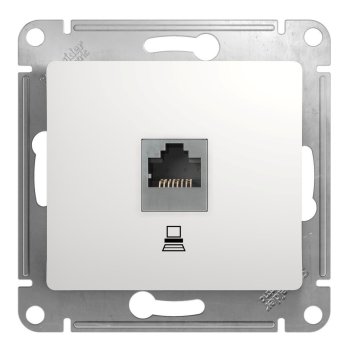 Розетка RJ45 категория 5е встраиваемая Schneider Electric Glossa белый