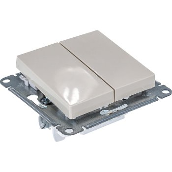 Выключатель встраиваемый Schneider Electric AtlasDesign 2 кл. бежeвый без подсветки