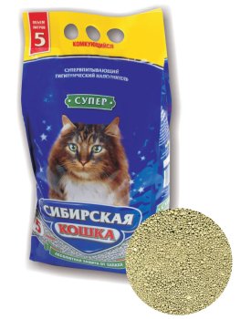 Наполнитель комкующийся Сибирская кошка Супер 5 л
