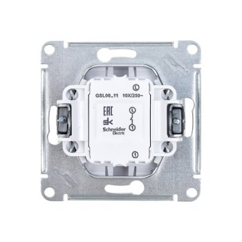 Выключатель встраиваемый Schneider Electric Glossa 1 кл. белый без подсветки