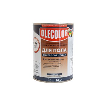 Эмаль ABC-Farben Olecolor для полов желто-коричневая 0,8 л высокоглянцевая