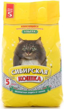 Наполнитель комкующийся Сибирская кошка Ультра 5 л