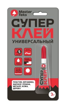 Клей универсальный MasterTeks Супер прозрачный 3 гр