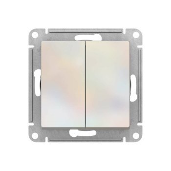 Выключатель встраиваемый Schneider Electric AtlasDesign 2 кл. жемчуг без подсветки