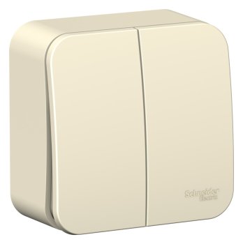 Выключатель накладной Schneider Electric Blanca 2 кл. молочный без подсветки