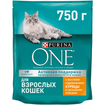 Корм сухой для кошек Purina One Курица злаки  750г