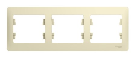 Рамка Schneider Electric Glossa 3 поста, цвет бежeвый