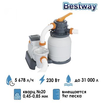 Насос для бассейнов Bestway Flowclear 32 см 5 678 л/ч - л