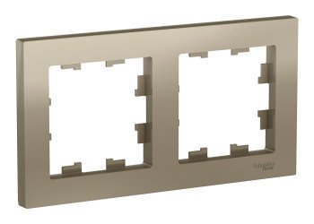 Рамка Schneider Electric AtlasDesign 2 поста, цвет шампань