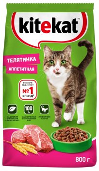 Корм сухой для кошек Kitekat Телятина 800г