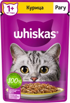 Корм консервированный для кошек Whiskas Рагу Курица  75г