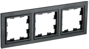 Рамка IEK Brite 3 поста, цвет черный
