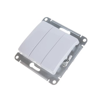 Выключатель встраиваемый Schneider Electric Glossa 3 кл. белый без подсветки