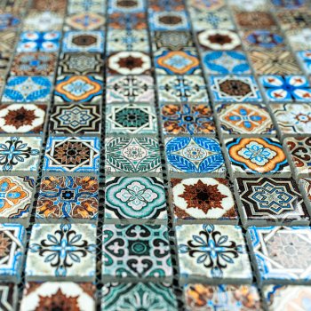 Мозаика Patchwork blue голубой/синий TR06