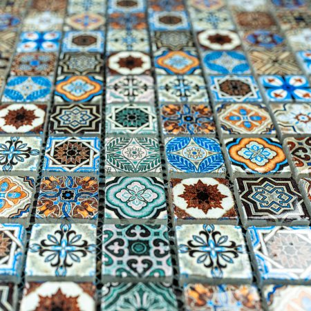 Мозаика Patchwork blue голубой/синий TR06