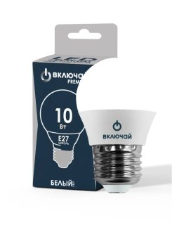 Лампа светодиодная Включай PREMIUM E27 10Вт 4000К нейтральный белый свет