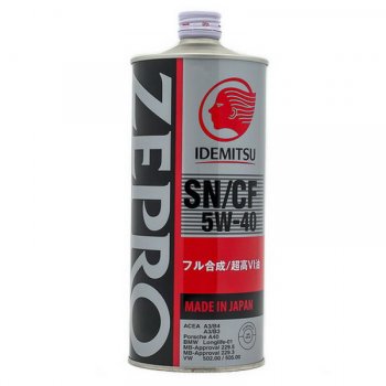 Масло моторное IDEMITSU ZEPRO EURO 5W40 1л SN/CF