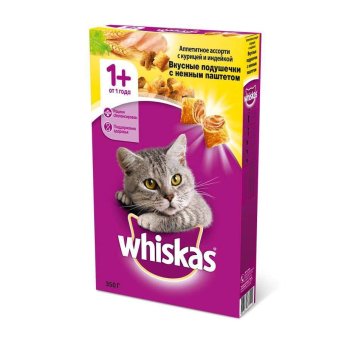 Корм сухой для кошек Whiskas Подушечки с паштетом  350г