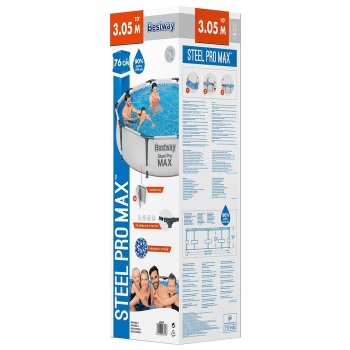 Бассейн каркасный Bestway Steel Pro Max 305х305х76 см 4 678 л