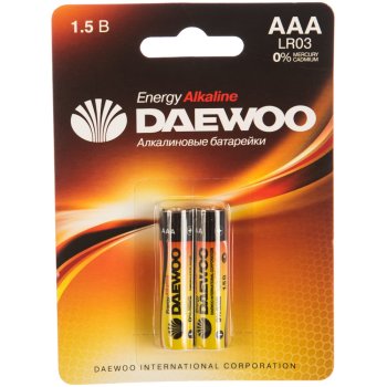 Батарейка щелочная DAEWOO ENERGY Alkaline AAA 2шт/уп.