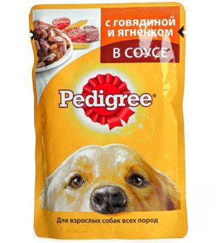 Корм консервированный для собак Pedigree Говядина Ягненок  85г