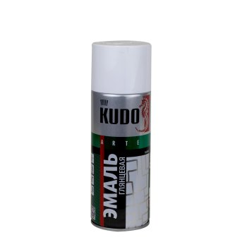 Эмаль аэрозольная Kudo белая RAL 9003 520 мл глянцевая