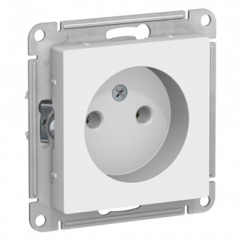 Розетка силовая встраиваемая Schneider Electric AtlasDesign без заземления белый